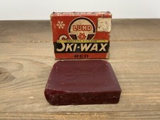Vintage Lund Ski Wax Red Bar Contains Silicone Skiing History Decor Vtg Advertis picture
