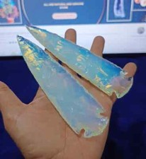 Opalite Arrowhead Pendant Bead Spearhead Crystal Gemstone Jewelry Healing Stone picture