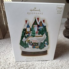 Hallmark Keepsake Holiday Hilltop Tree Farm Magic Light and Sound Motion Feature picture