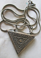 VINTAGE TURKISH OTTOMAN TAWEEZ STERLING SILVER AMULET, 20 GRAMS, 30