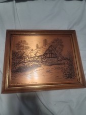 Ann Hathaways Cottage, copper etchs , framed picture