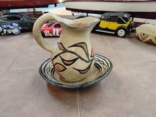 Vintage Santo Domingo Pueblo Native American Floral Pottery Vase NICE picture