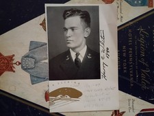 WWII Avenger pilot HARRY C. WHITE Torpedo hit on Yamato USNA 1940 Pic X-SCARCE picture