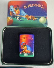 ZIPPO 1993 CAMEL SMOKIN JOE POOL PLAYER MATTE LIGHTER SEALED IN BOX #974 picture