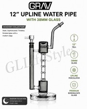 GRAV® Upline® 12” Water Pipe, Thick 38mm Glass Tubing, Shadow Collection Smoked picture