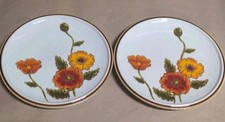 Mikasa Natural Beauty California Poppies Salad Dessert Plate C9051 Vintage Set 2 picture