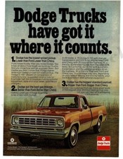 1976 DODGE D-100 Adverturer Red White Pickup Truck Vintage Ad  picture