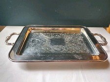 Eagles 1779 Silverplate Footed Handles Tray 17