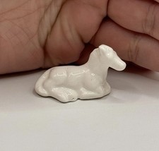 Vintage Glossy Bone China Horse Pony Miniature Trinket Figurine Japan *** picture