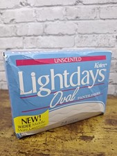 Vintage 1990 Kotex Lightdays Liners Oval  50+ Unscented Pantyliners USA Made picture