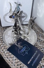 Orchid Original Kangaroo Ring Holder Silver Plated Silverware, Crystal, NWB picture