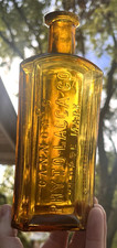 SCARCE YELLOW AMBER CANNON'S PHYTO-LACCA SPECIFIC REMEDY BOTTLE 1890'S ERA L@@K picture