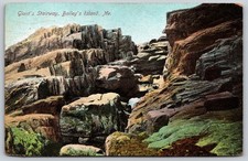 Giant's Stairway Bailey's Island Maine Robbins Bros Postcard PC270 picture