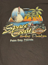 Harley-Davidson Space Coast Palm Bay Florida Black Long Sleeve Graphic T-Shirt picture
