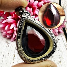 Leklai Naga Eye Tear Stone Magic Lucky Healing Money Rich Red Thai Amulet #16631 picture
