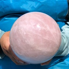 8.88LB Top Natural Pink Crystal Ball Quartz Crystal Ball Reiki Healing 1123 picture
