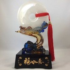 Liuli Crystal Glass Ping An Ru-Yi (Midden size) Ornament – Feng Shui Home Decor picture