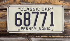 1971 to 1983 Pennsylvania Classic Car License Plate 68771 picture