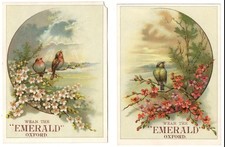 1890s Victorian Trade Cards - Birds & Flowers - Wear the 