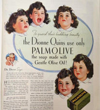 Dionne Quintuplet Babies Palmolive Soap Vtg 1937 Ad Yvonne Marie Cecile Emilie picture