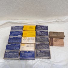 Vintage NOS First Aid Medical Supply Refill Boxes Lot 17 Pcs MSA Bandage Ammonia picture