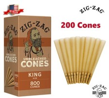 Zig-Zag® Unbleached Paper Cones King Size 200 Pack & Fast Shipping US picture