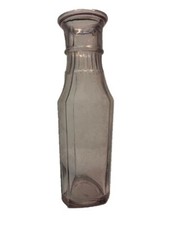 Old Vintage Handblown Condiment Triangular Clear Bottle -Excellent picture