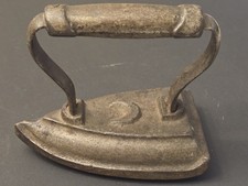 Antique Cresent Moon sad iron, upward nose, late 19th/early 20th cent. picture