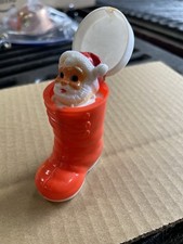Vintage Christmas Fun World Season's Greetings Pop Up Santa Claus Boot picture
