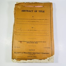 Antique Abstract of Title Longview Texas Early 1900s picture