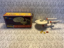 DINKY TOYS #358 STAR TREK USS ENTERPRISE ORIGINAL BOX NEAR MINT W/NEW ACCS picture