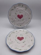 1997 Enesco Pamela Silin-Palmer Easter Bunny Heart Decorative Plate Cottagecore picture
