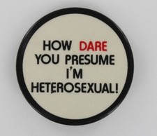 Vintage Gay Lesbian Humor Oscar Wilde 1975 How Dare You Presume I'm Heterosexual picture