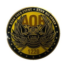 AUTHENTIC 1st SPECIAL FORCES GROUP (AIRBORNE) AOB 1220 - RARE CHALLENGE COIN picture