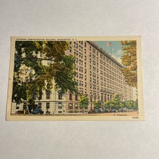 Veterans Administration Building Washington DC Vintage Linen Postcard picture