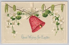 Atq/Vtg Embossed Post Card Good Wishes For Easter N78 picture
