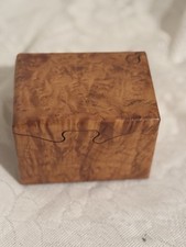 Jeff Vollmer Madrone Burl Wooden Puzzle Box 4 Piece Vintage Trinket -Fathers Day picture