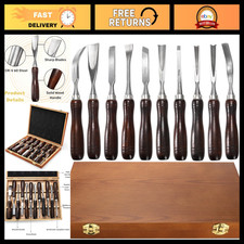12-Piece Wood Chisel Set for Woodworking, Carving Tools with Wooden Storage Box picture