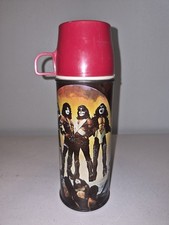 Vintage Kiss Band Rock An Roll Large Thermos Very Rare picture