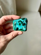 Unique Polished Natural Chrysocolla & Malachite Freeform Palm Stone 75g 2 Inches picture