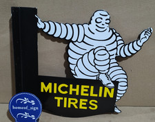 Michelin Tires Porcelain Enamel Sign 22 x 18.5 Inches 2  Sides picture