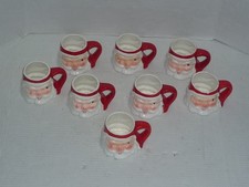 1960'S HOLT HOWARD WINKING SANTA FACE MUGS MUG LOT OF (8) RARE DESIGN PLZ READ picture