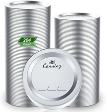 204 Pack Regular Mouth Canning Lids for Mason Jars - 70mm, Airtight Seal, BPA-Fr picture
