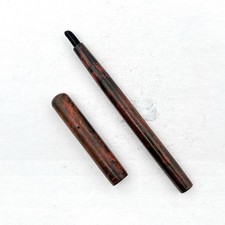 VTG Waterman 12 Eyedropper Fountain Pen Red Mottled Rubber (No Nib) AS IS picture
