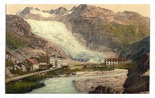 Valais Rhone Glacier Furka Road Standard Postcard COPY RPPC picture