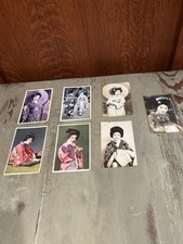 Vintage Geisha Girl Hand Colored And Real Photos and Postcards Pre WWII Lot Of 7 picture