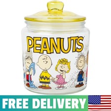 Official Peanuts Glass Cookie Jar Featuring Snoopy & Friends - 6