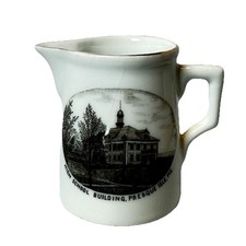 PRESQUE ISLE MAINE ME Antique HIGH SCHOOL BUILDING Souvenir TRINKET CREAMER picture