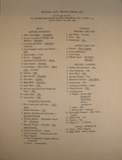 Boeing B-17F & G Flying Fortress 2-sided Paper Checklist WW II Aviation CKL-0108 picture