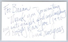 Carrie Snodgress Hand Signed Autograph Card 1996 Personalized for Brian picture